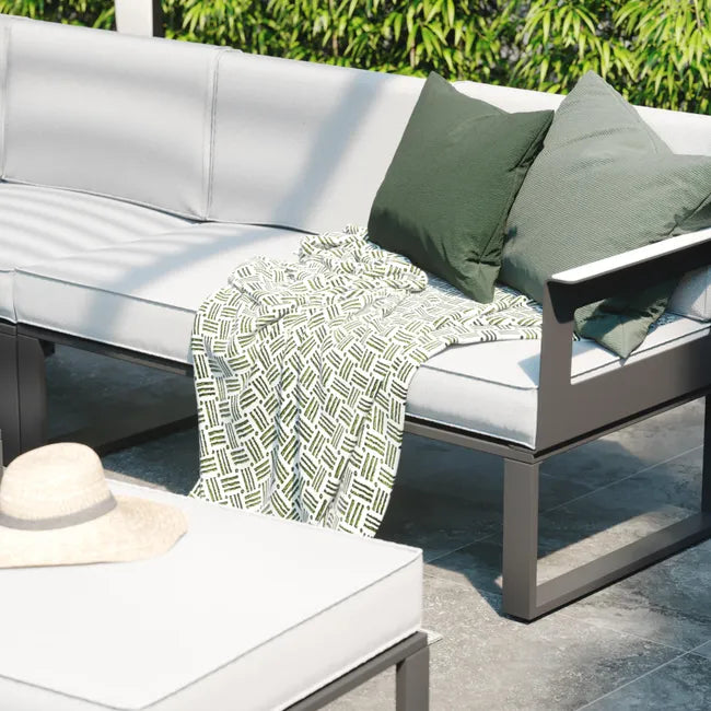 Salon de jardin gris Odyssea NATERIAL, 7 personnes