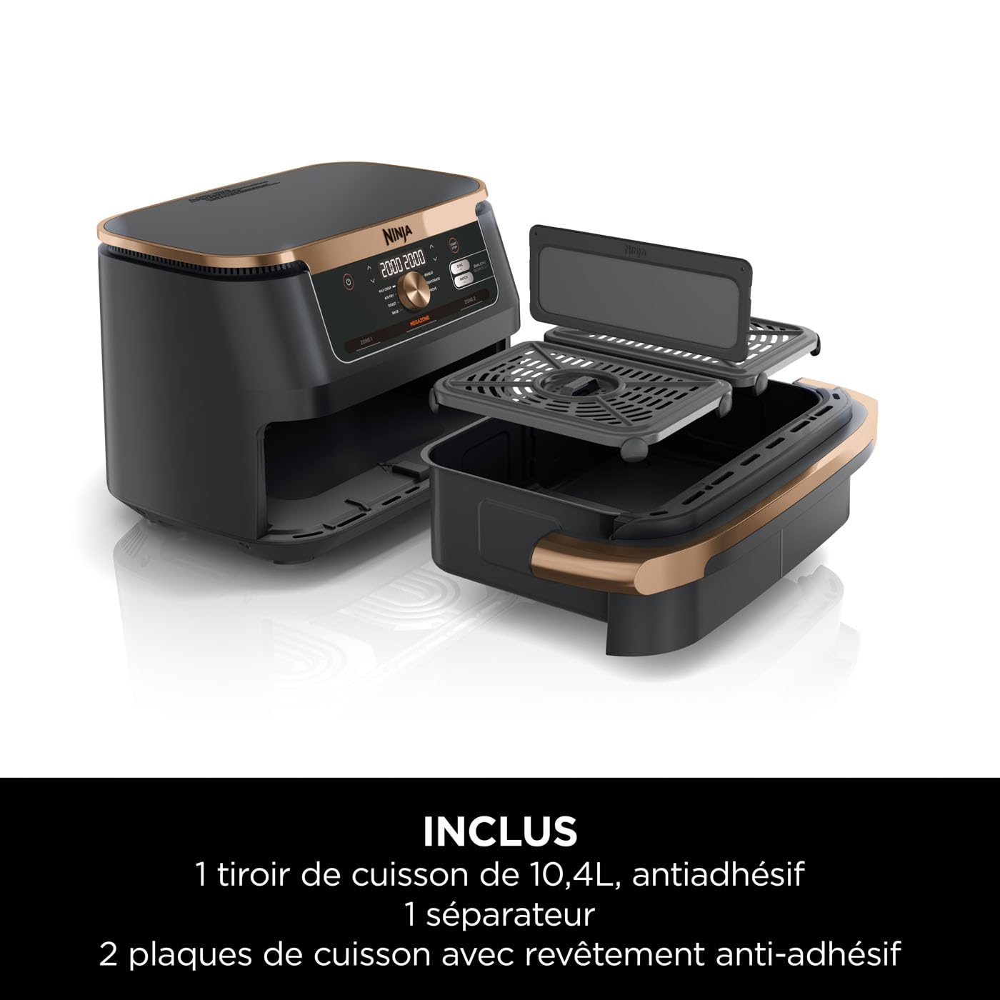 Ninja Foodi FlexDrawer Air Fryer, Dual Zone Avec Séparateur Amovible