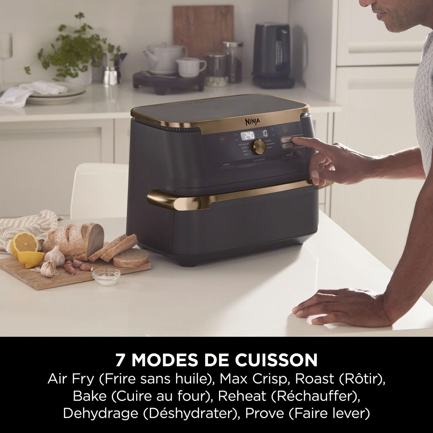 Ninja Foodi FlexDrawer Air Fryer, Dual Zone Avec Séparateur Amovible