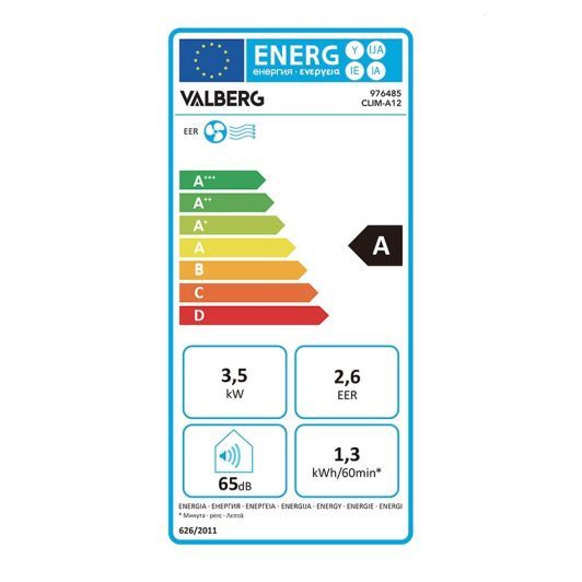 Climatiseur mobile VALBERG 12000 BTU pour pièce de 30 m2v