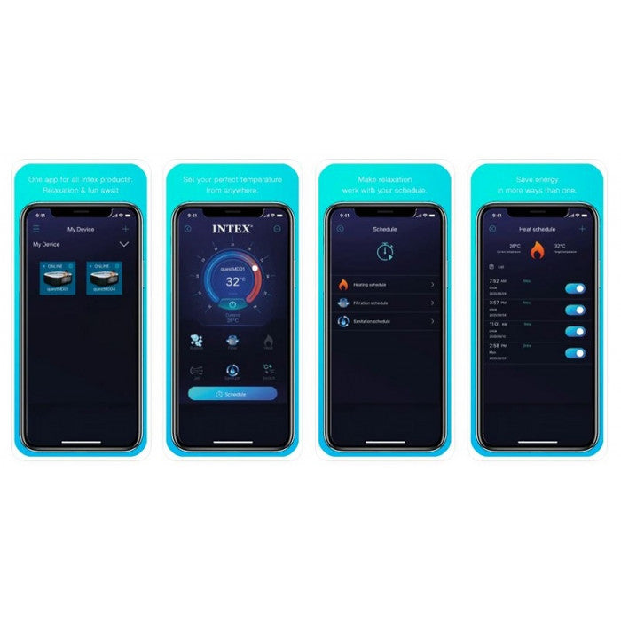Spa gonflable Intex Pure Spa Ardoise 6 places