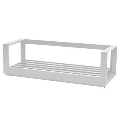 Canapé de jardin ALLURE Gris minéral & Blanc 3 places - Aluminium traité époxy, Polyester